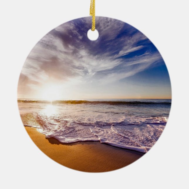 Kaliforniens Sonnenuntergang... schön Keramik Ornament (Hinten)