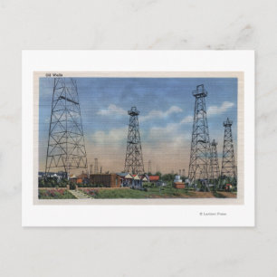 KalifornienSicht auf Ölquellen Postkarte