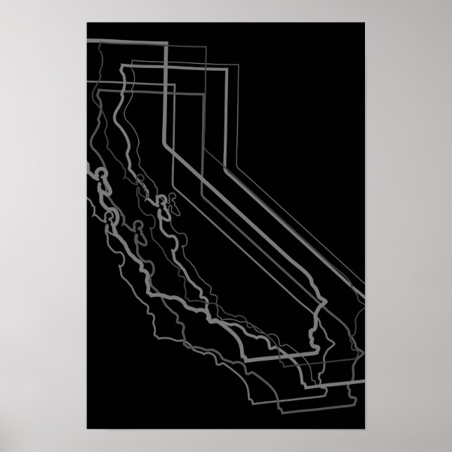 Kalifornienverschwommenheit Poster (Vorne)