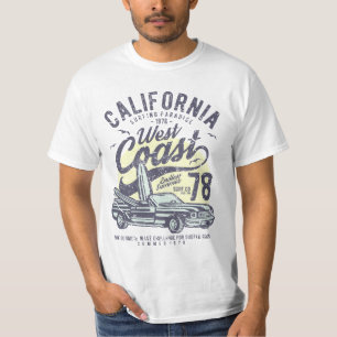 Kalifornienwestküsten-surfendes Paradies 78 Vinta T-Shirt
