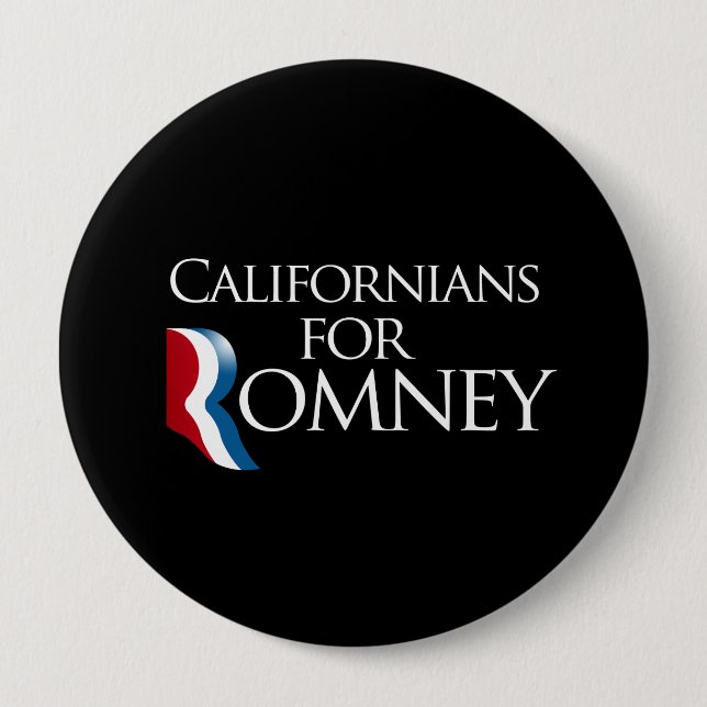 Kalifornier für Romney-.png Button (Vorderseite)