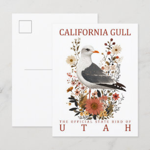Kaliforniermöwe Vogel von Utah Reise Postkarte