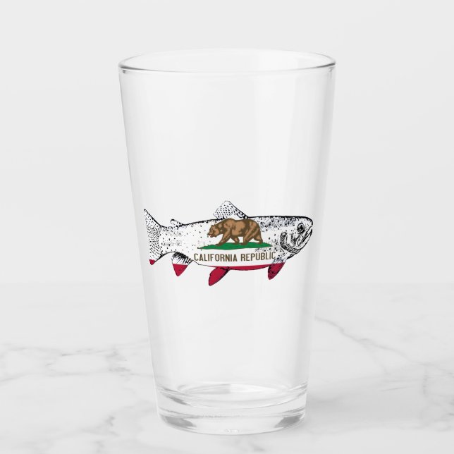 Kalifornische Forelle Glas (Vorderseite)