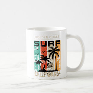 Kalifornische Goldene Küste, Vintage-Sonnenunterga Kaffeetasse