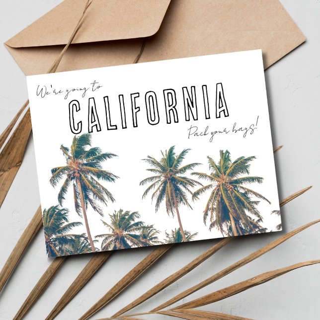 Kalifornische Hochzeit in Urlaubsort Save the Date Postkarte (California Destination Wedding Save the Date Postcard)