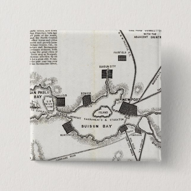 Kalifornische Karte Button (Vorderseite)