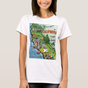 Kalifornische Karte T-Shirt