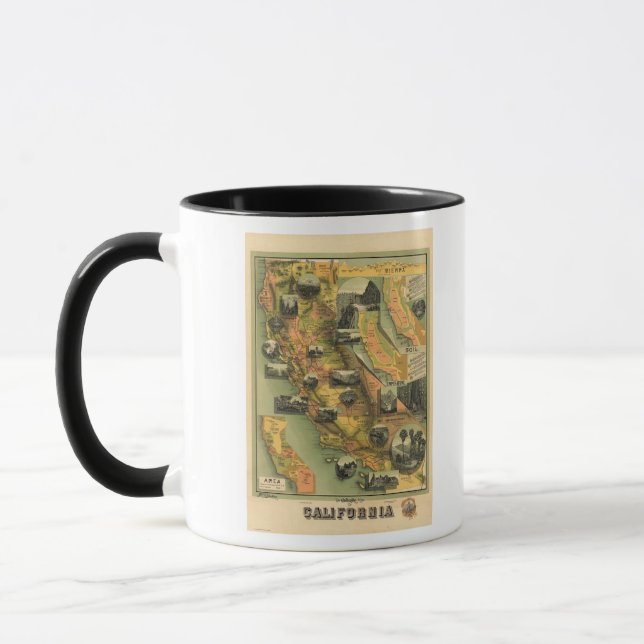 Kalifornische Karte Tasse (Links)
