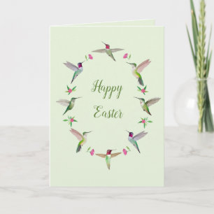 Kalifornische Kolibris Frohe Ostern Karte