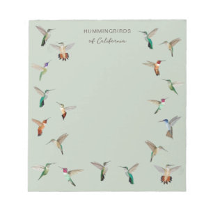 Kalifornische Kolibris Notizblock
