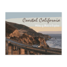 Kalifornische Küstenmeilen Strand Postkarte