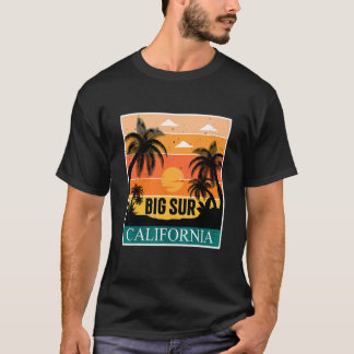 Kalifornische Palme Big Sur Strandcamping Ozean T-Shirt
