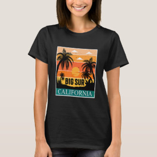 Kalifornische Palme Big Sur Strandcamping Ozean T-Shirt