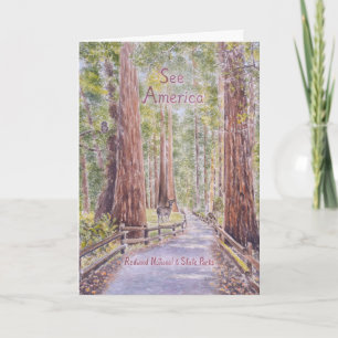 Kalifornische Redwoods Karte