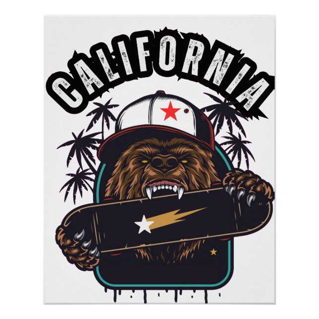 Kalifornische Republik Cali Flag Socal Norcal Cenc Poster (Vorderseite)