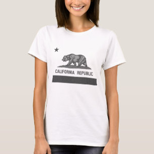 Kalifornische Republik Grizzlybärflagge T-Shirt