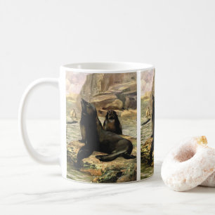 Kalifornische Seelöwen von CE Swan, Vintage-Tiere Kaffeetasse