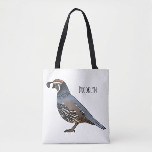 Kalifornische Wachtel-Vogel-Cartoon-Illustration