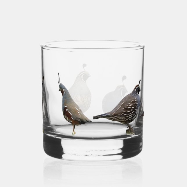Kalifornische Wachtelbank Whiskyglas (Links)
