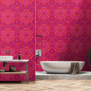 Kalifornische Wildblume in Rosa und Rot Tapete