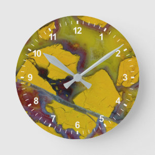 Kalifornischer Jaspis Runde Wanduhr