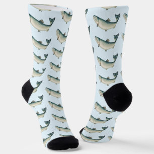 Kalifornischer Lachs von S.A. Kilbourne, Vintage-F Socken