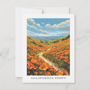 Kalifornischer Mohn US-Reisepostkarte Postkarte