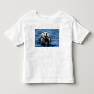 Kalifornischer Seeotter (Enhydra lutris) putzt sic Kleinkind T-shirt
