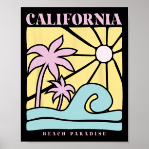 Kalifornischer Sommer Sonnenschein Strandparadies Poster