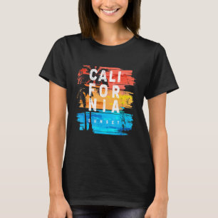 Kalifornischer Sonnenuntergang - Sommer Retro Vint T-Shirt