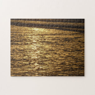 Kalifornischer Sonnenuntergang Wellen Ozean Seelan Puzzle
