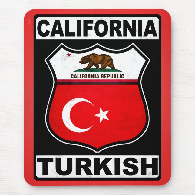 kalifornischer türkischer Amerikaner Mousepad (Vorne)