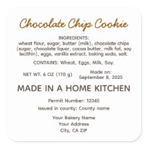 Kalifornisches Cottage Food Chocolate Chip Cookie