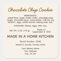 Kalifornisches Cottage Food Law Chocolate Chip Coo