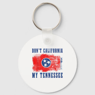 Kalifornisiere nicht mein Tennessee Lustiger Vinta Schlüsselanhänger