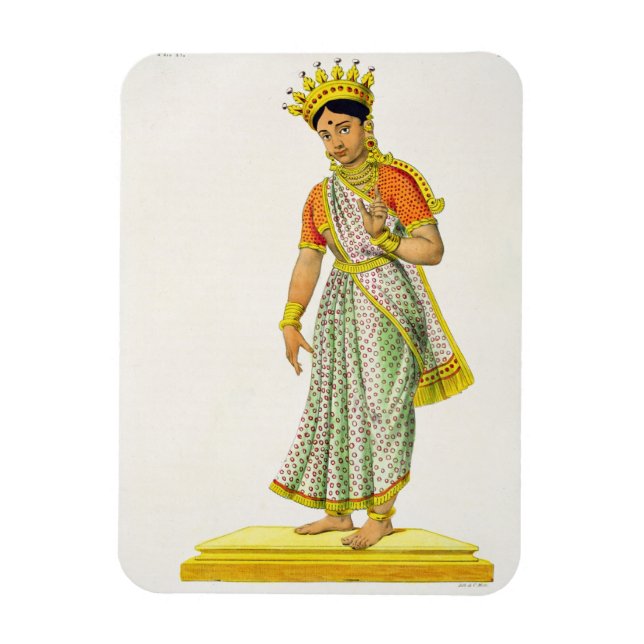 Kalika Ehefrau Varuna, in Gravur von C. de Motte ( Magnet (Vertikal)