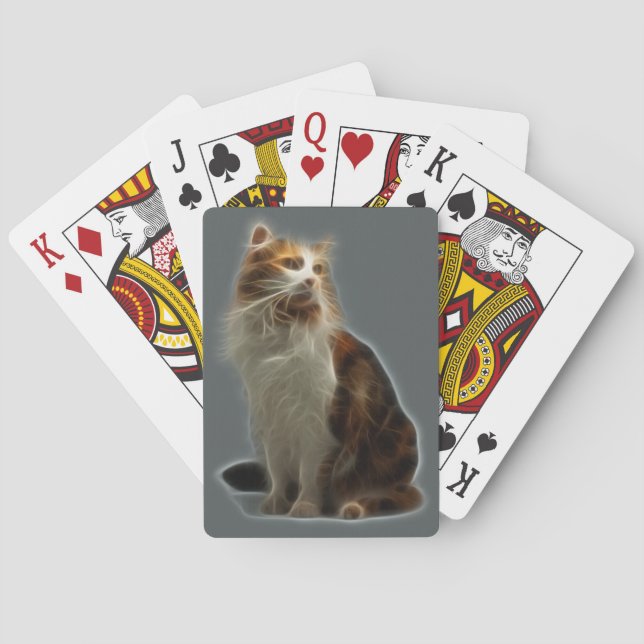 Kaliko-Katzen-Fraktal Spielkarten (Rückseite)