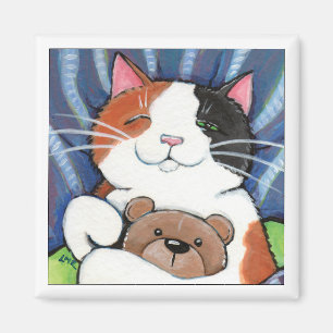 Kaliko-Katzen-und Katzen-Kunst-Magnet des Magnet