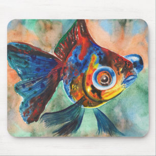 Kaliko-Teleskop-Augen-Goldfisch mousepad