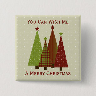 Kaliko-Weihnachtsbaum-Knopf Button