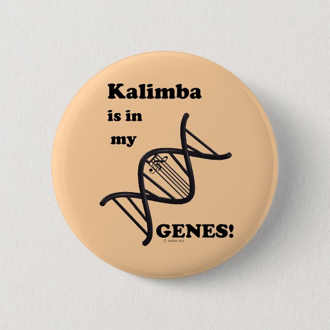 Kalimba ist in meinen Genen Button (Vorderseite)