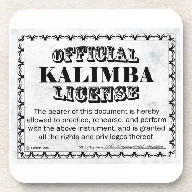 Kalimba Lizenz Untersetzer (Vorderseite)