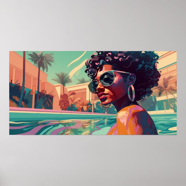 Kalisha schwimmen im Paradies Poster (Vorne)