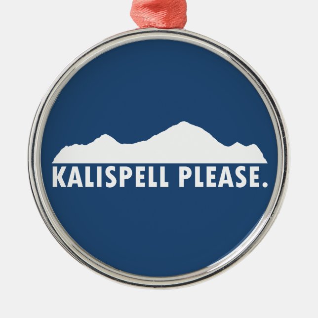 Kalispell Montana Bitte Ornament Aus Metall (Vorne)