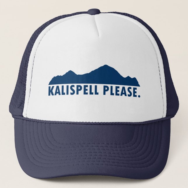 Kalispell Montana Bitte Truckerkappe (Vorderseite)