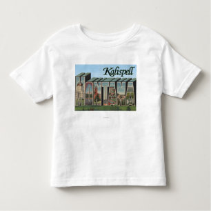 Kalispell, Montana - große Buchstabe-Szenen Kleinkind T-shirt