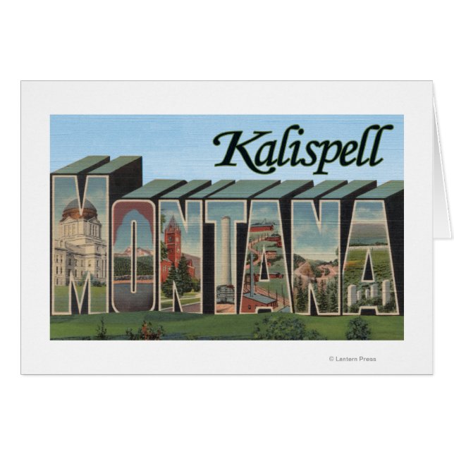 Kalispell, Montana - Große Buchstabenszenen (Vorderseite (Horizontal))