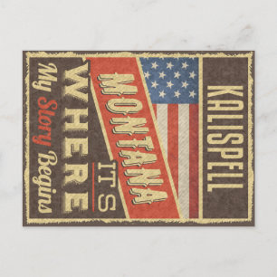 Kalispell Montana Postkarte