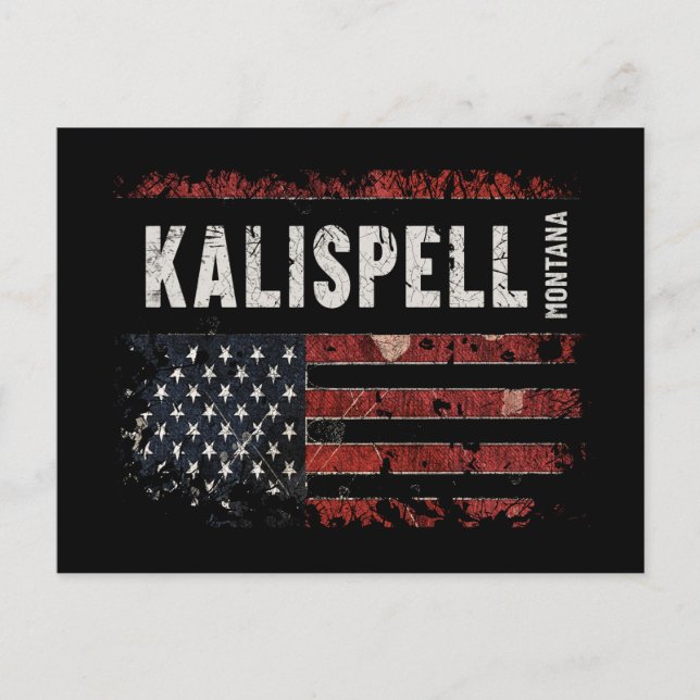 Kalispell Montana Postkarte (Vorderseite)