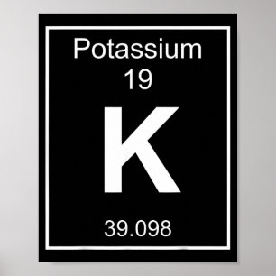 Kalium-Element-Kostüm Periodensystem Chemie Poster